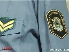 Mature policeman handcuffs and mouth fucks a boy