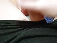 Fingering his cock with thoughts of deep blowjob from my cousin