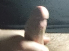 Christmas Eve tug during strength outage wail and jism shot on t-shirt