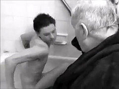 daddy massage and foot worship with boy