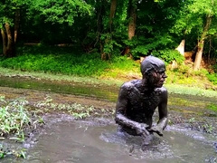 Secret Sloppy Mud Pit Naked in Public Forest