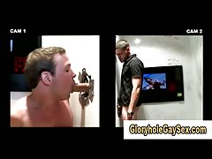 Straight guy tricked at gay gloryhole