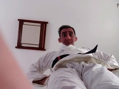 Gay smelly feet, karate trample, cock trampling