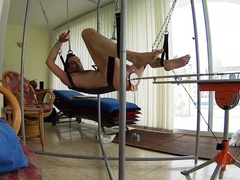 on Hollydays with homemade Fuckmachine