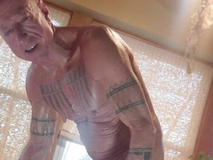 Spreading my fuck hole for thicker faux-cocks to come