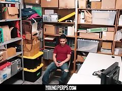 YoungPerps - Latin man stripped and fucked by a mall cop
