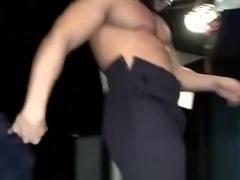 Facial on gay during male gay stripper party