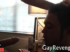 Gay gets his throat banged