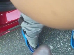 Getting hammer on my lunch break behind my supermarket