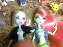 Abby and Venus toy godess cumshot