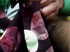 Satin silk handjob porn - Satin suit rub and cum on dick head of bhabhi (119)