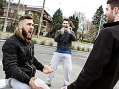 Post-prank anal fucking with hot dudes Thyle Knoxx and Morgan Blake