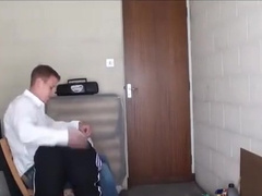 Lorry driver spanked by hot boss