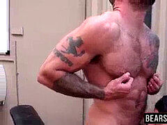 beefy hunks in balls deep sans a condom at the poolside