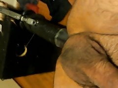 Taking 18 inch dick rambone with sex machine