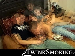 Sexy Ayden received intense smoke fucked by both hotties Ryan Connors and Lyric