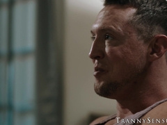 TS Daisy Taylor catches stepdad Pierce Paris jerking then fucks him