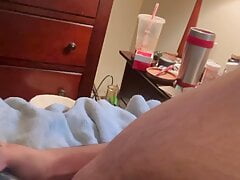 Pumping my tight ass with big toy and moaning