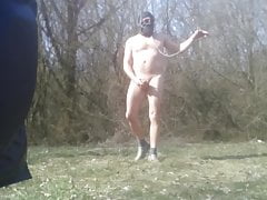 Slave naked in the woods