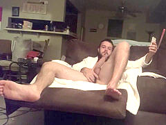 Smoking, jerk off, gay dad