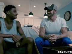 Ty Santana pounds experienced coach Dallas Steele in various ways