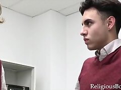 Twinks Fuck In The Church's Back Office