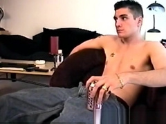 Sexy straight fucker Tony gets his boner swallowed fully