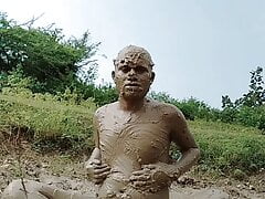 Mud muddy gay boy porn crossing stoking leather letex costume jangal Desi bottom