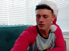 The roommates are celebrating Christmas with a threesome