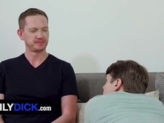 Stepson Enjoys His Stepdads Massive Dick Behind Stepmoms Back