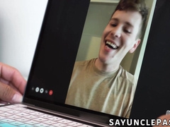 Damian Rose kneels down and worships Jax Thirio massive cock