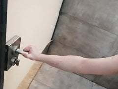 Risky Masturbation in the Gym at the Hotel