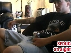 Well-lubed schlong str8 gets gargled by pillow-biter in homemade antique