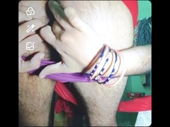 Horny Indian gay crossdresser in a seductive crimson saree explores intense anal pleasure!