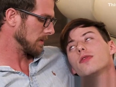 Good looking stepson receives big load in the ass from Step daddy