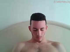 Straight guy wanking his cock