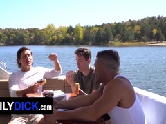 Dalton Riley And Jax Thirio - Stepdads Take Turns Pounding Their Twink Stepsons On A Boat 17 Min