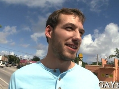 Watch this hot muscle hunk nail a lucky guy with his big cock