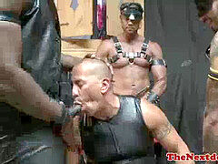 multiracial gay bears in ultra-kinky foursome