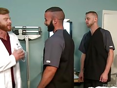 Rough Muscle Doctor Fucks His Interns - HOT GROUP!