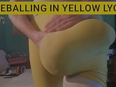 Freeballing in Yellow Spandex
