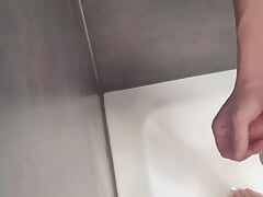 Jerk Off in Bathroom with Moaning Cumshot