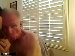 Grandpa suck another mature men in front of the camera