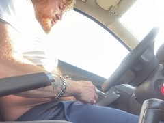 Lonely car masturbation