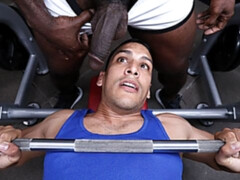 Vicious gym-based anal with Leo Silva and Aaron Trainer