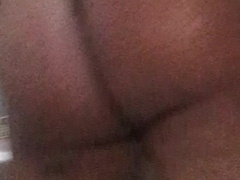 Young homo wiggling him monstrous caboose in shower