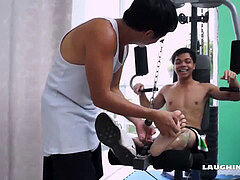 chinese twink Vahn roped and Tickled