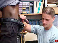 ebony Cop pounds Stealing nubile