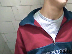 hetero latino blows and gets barebacked in shady douche