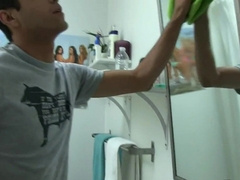 First-time fuck with a hot college boy - watch him take it like a pro!